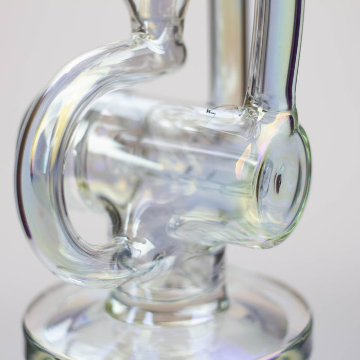 8" 2-in-1 electroplated glass recycler rig