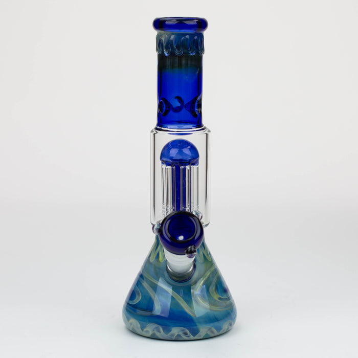 11" Silver fumed glass water bong [WP199]