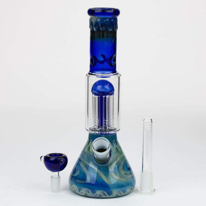 11" Silver fumed glass water bong [WP199]