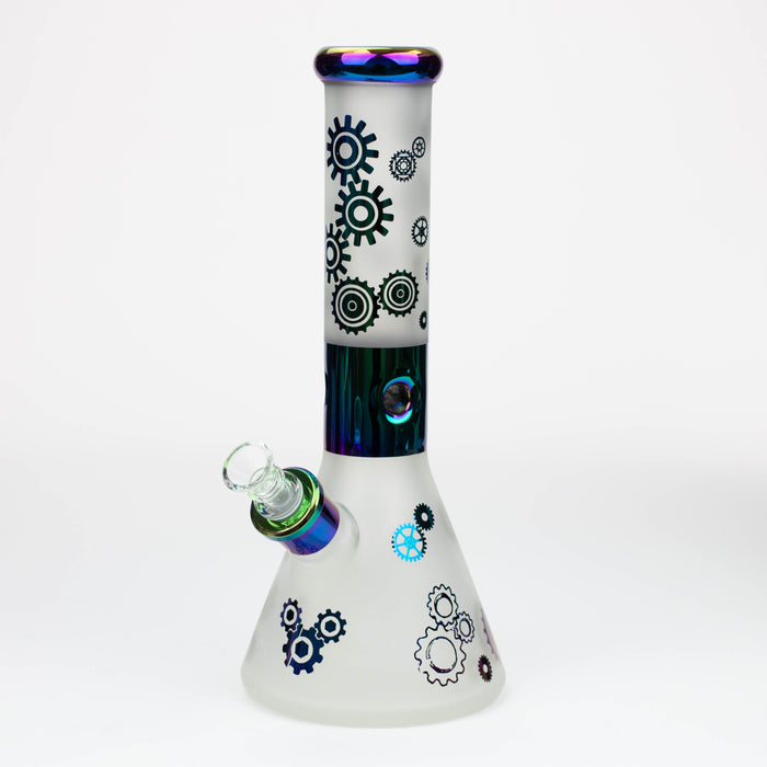 PHOENIX STAR-12.5" Snadblast and electroplated 7 mm glass beaker bong Glass Bong ONE Gear
