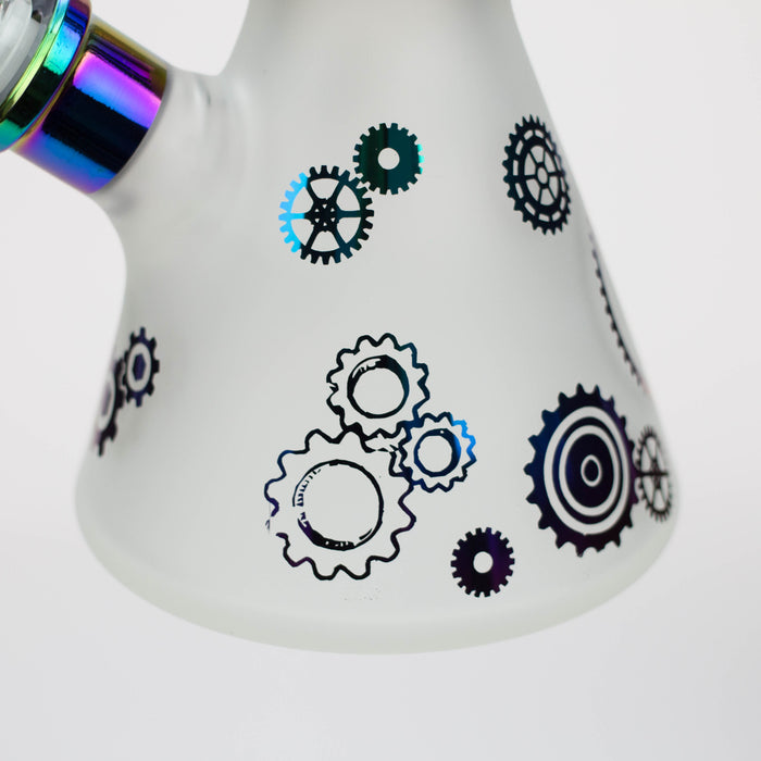 PHOENIX STAR-12.5" Snadblast and electroplated 7 mm glass beaker bong Glass Bong ONE
