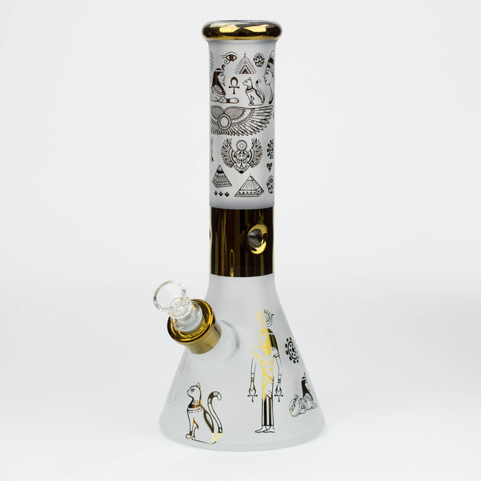 PHOENIX STAR-12.5" Snadblast and electroplated 7 mm glass beaker bong Glass Bong ONE Egypt Ancient