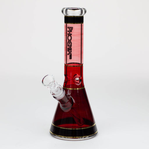 PHOENIX STAR -10" 24k golden line glass water bong [PHX110] Bongs ONE Red