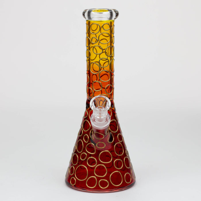 10" 3D Texture color dots beaker glass bong [HD20] Glass Bong ONE