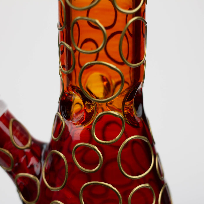 10" 3D Texture color dots beaker glass bong [HD20] Glass Bong ONE