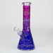 10" 3D Texture color dots beaker glass bong [HD20] Glass Bong ONE Pruple