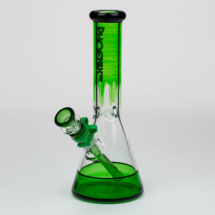 PHOENIX STAR -10" glass water bong with clip [PHX125] Glass Bong ONE Green