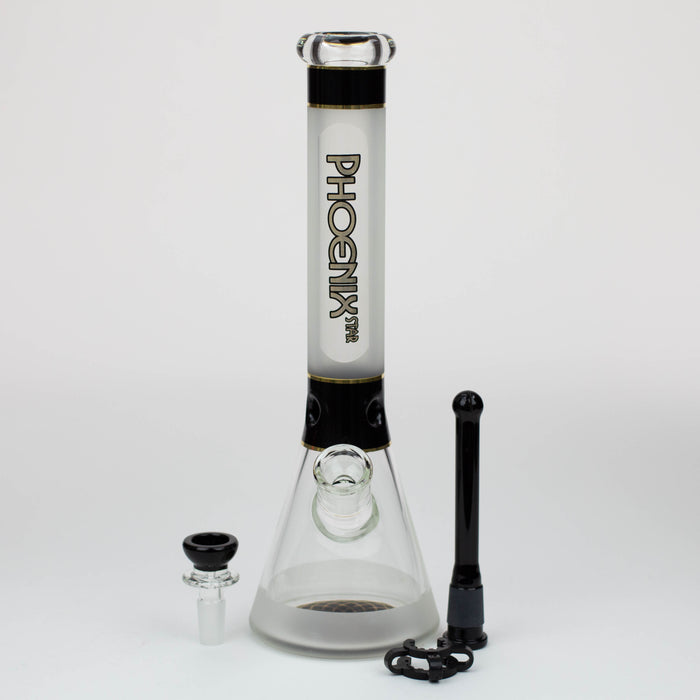 PHOENIX STAR -13" Sandblasted glass water bong with clip [PHX03] Glass Bong ONE