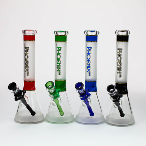 PHOENIX STAR -13" Sandblasted glass water bong with clip [PHX03] Bongs ONE