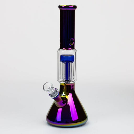 12" Electroplate glass water bong with 6 arms percolator [PHX111] Bongs ONE