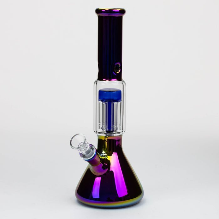 12" Electroplate glass water bong with 6 arms percolator [PHX111] Glass Bong ONE