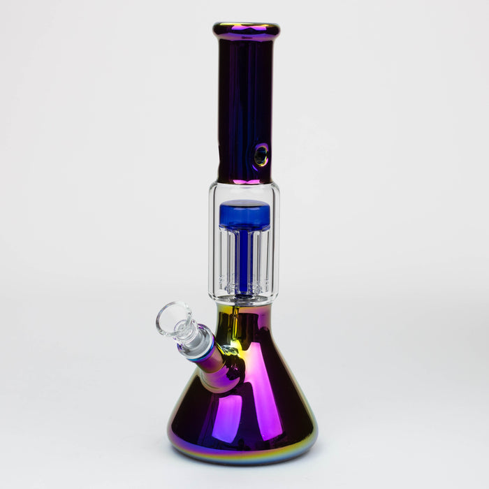 12" Electroplate glass water bong with 6 arms percolator [PHX111] Glass Bong ONE