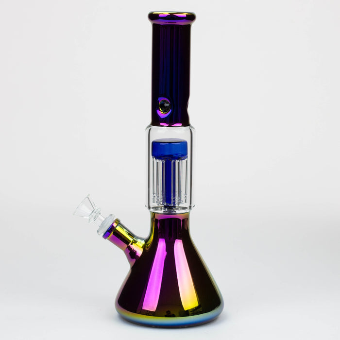 12" Electroplate glass water bong with 6 arms percolator [PHX111] Glass Bong ONE