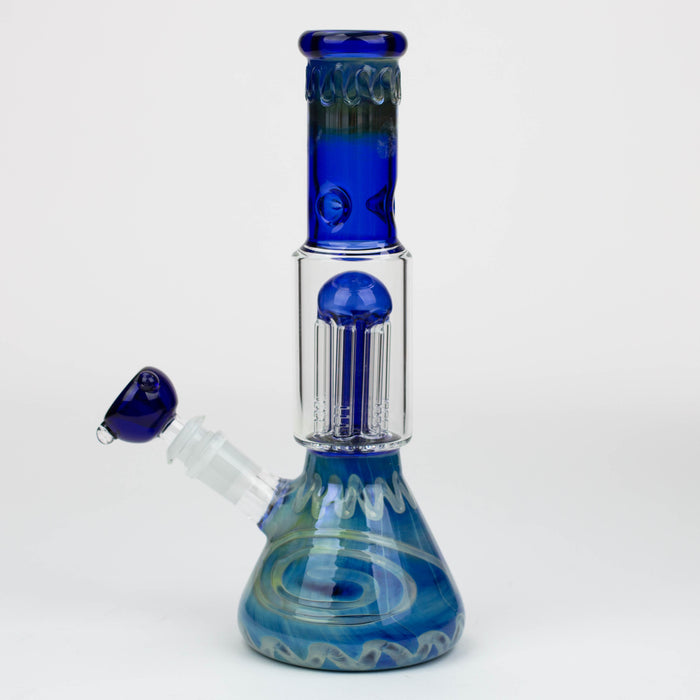 11" Silver fumed glass water bong [WP199]