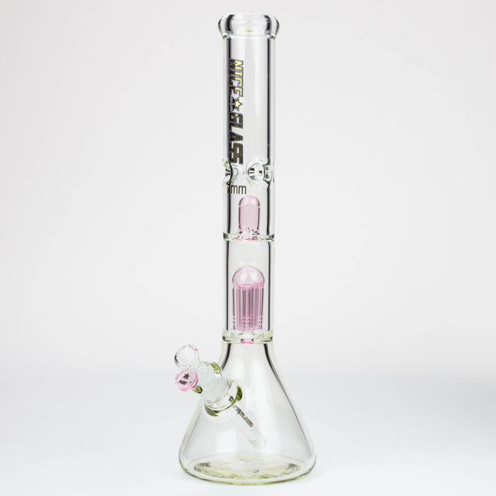 NG | 18 inch 6-Arm Perc & Splash Guard Beaker [G607-7] Glass Bong High-End Brands Glass PINK