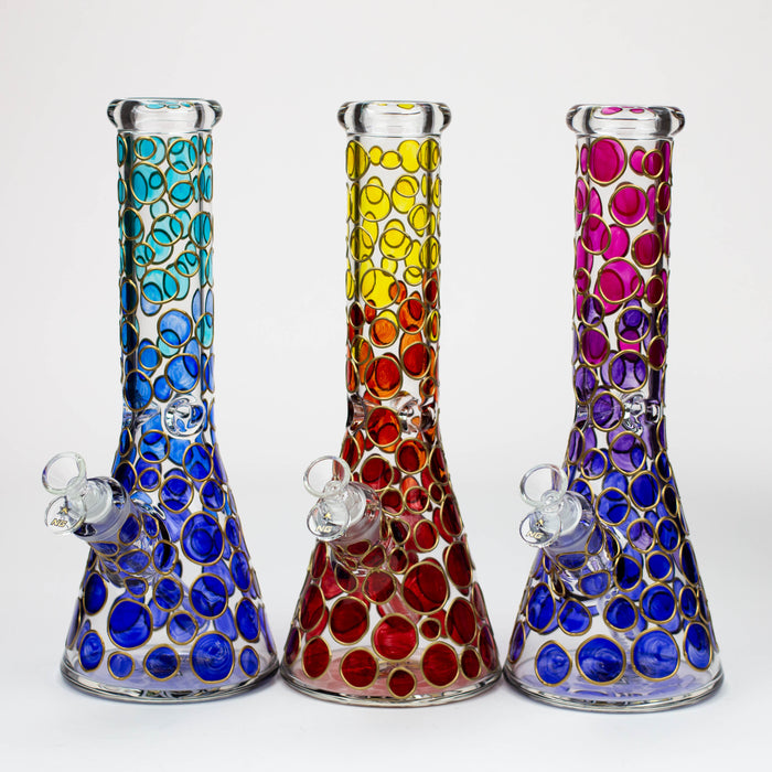 NG-13 inch 7 mm Color Dots Beaker [ST028] Glass Bong High-End Brands Glass
