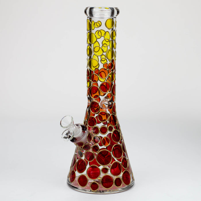 NG-13 inch 7 mm Color Dots Beaker [ST028] Glass Bong High-End Brands Glass YELLOW