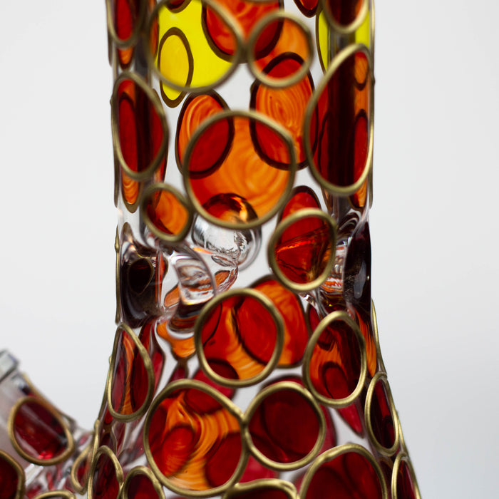 NG-13 inch 7 mm Color Dots Beaker [ST028] Glass Bong High-End Brands Glass