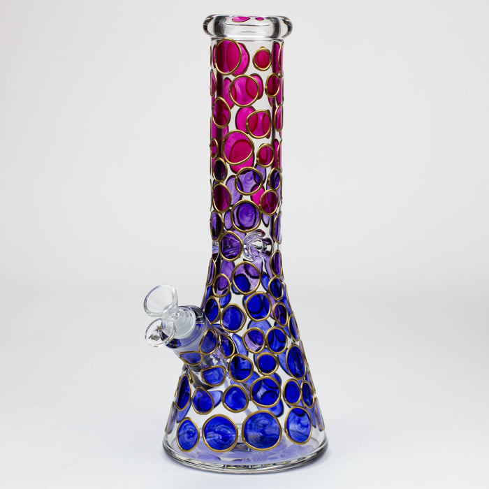 NG-13 inch 7 mm Color Dots Beaker [ST028] Glass Bong High-End Brands Glass PURPLE