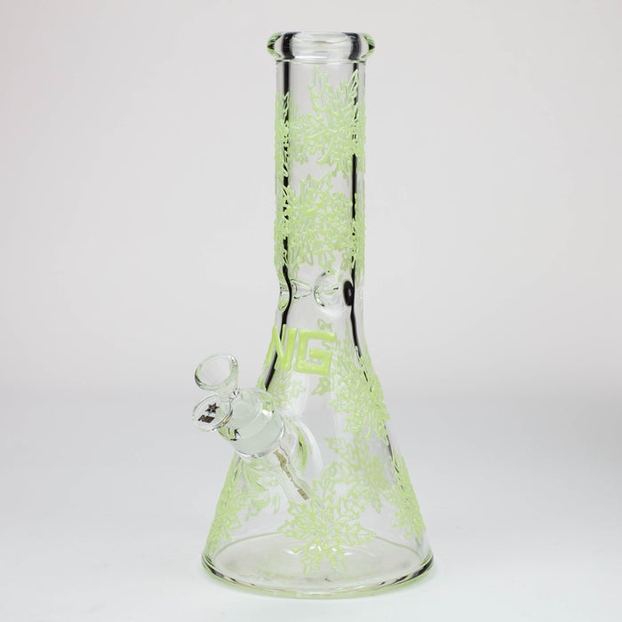 NG-13 inch 7mm Glow-In-The-Dark Leaves [ST011] Glass Bong High-End Brands Glass