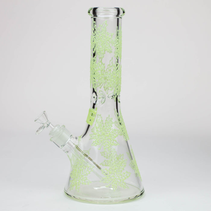 NG-13 inch 7mm Glow-In-The-Dark Leaves [ST011] Glass Bong High-End Brands Glass