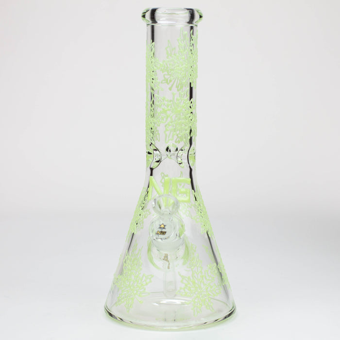 NG-13 inch 7mm Glow-In-The-Dark Leaves [ST011] Glass Bong High-End Brands Glass