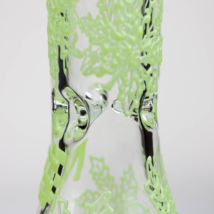 NG-13 inch 7mm Glow-In-The-Dark Leaves [ST011] Glass Bong High-End Brands Glass