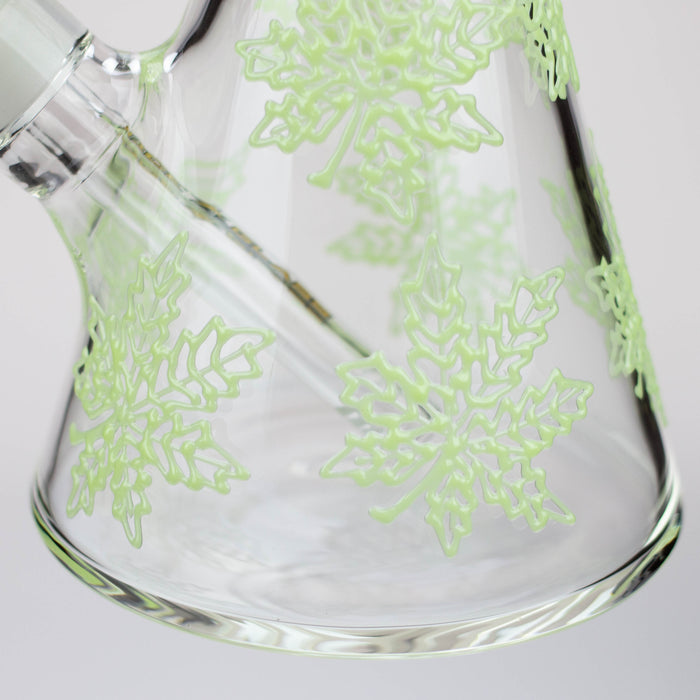 NG-13 inch 7mm Glow-In-The-Dark Leaves [ST011] Glass Bong High-End Brands Glass