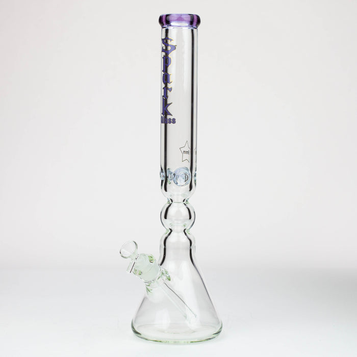17.5" Spark 9 mm curbed tube glass water bong