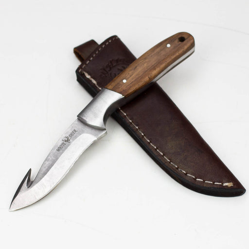 White Deer Skinner Knife Wood Grip Drop Point [WD9407] Fixed Blade Knife Canadian Distributor