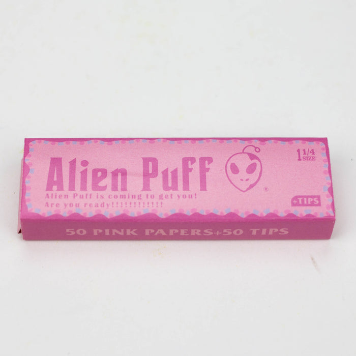 Alien Puff Pink – 1 1/4 size 100% Natural Organic Gum – Rolling paper with Filter Tips [HP2205]
