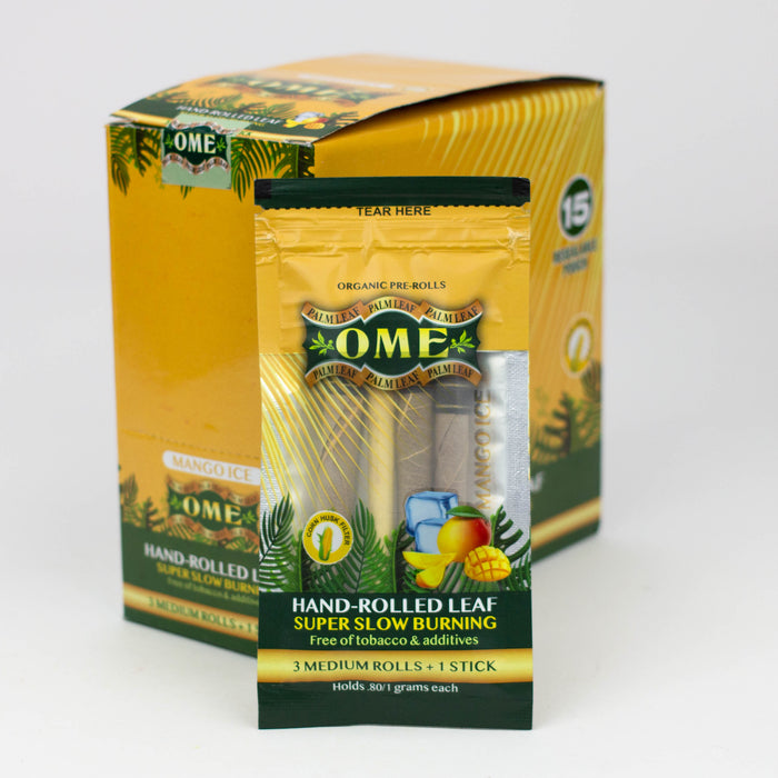 OME-Hand-Rolled flavor Medium wraps Box of 15 Leaf Wrap Canadian Distributor Mango Ice