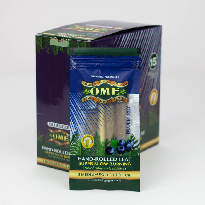 OME-Hand-Rolled flavor Medium wraps Box of 15 Leaf Wrap Canadian Distributor Blue Berry