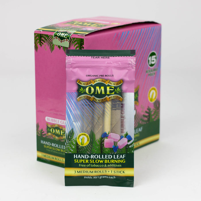 OME-Hand-Rolled flavor Medium wraps Box of 15 Leaf Wrap Canadian Distributor Bubble Gum