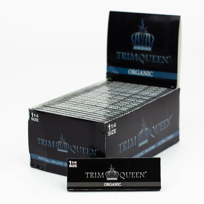 Trim Queen®️ Premium 1 1/4" Organic Rolling Papers. DISPLAY BOX OF 50