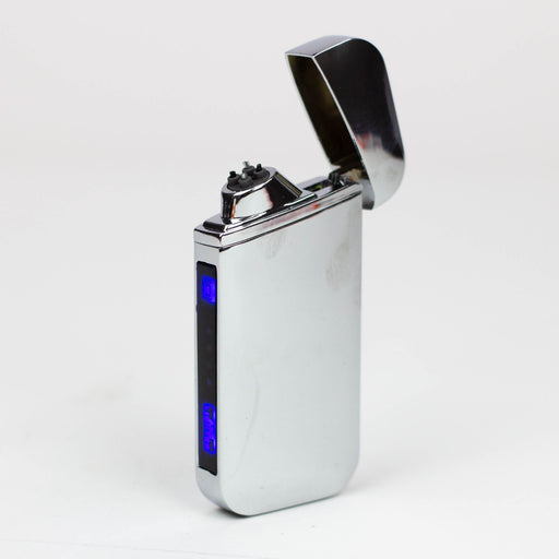 Fingerprint Recognition Double arc USB lighter - [MLT248] Lighters Canadian Distributor Silver