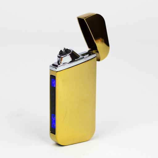 Fingerprint Recognition Double arc USB lighter - [MLT248] Lighters Canadian Distributor Gold