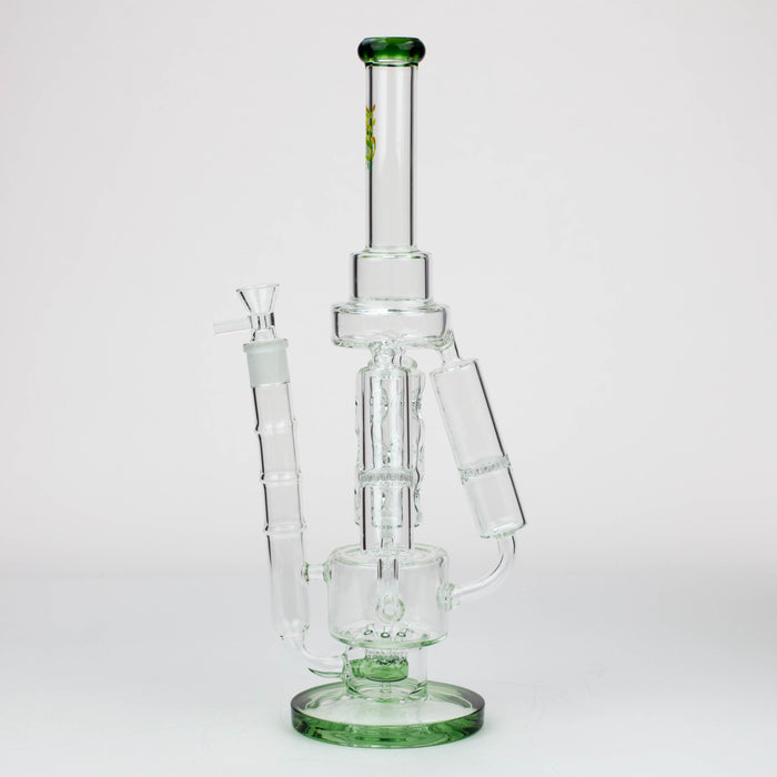 17" H2O Three Honeycomb silnders glass water recycle bong [H2O-25]