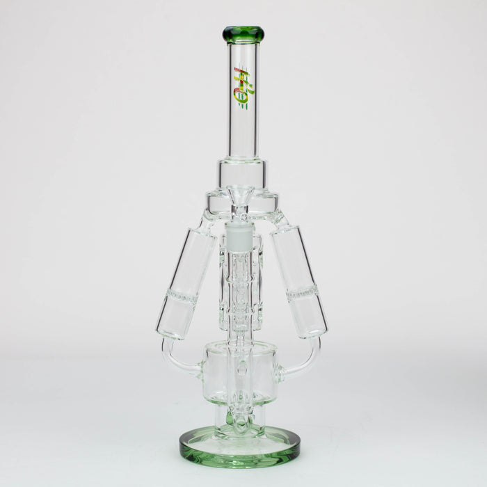 17" H2O Three Honeycomb silnders glass water recycle bong [H2O-25]