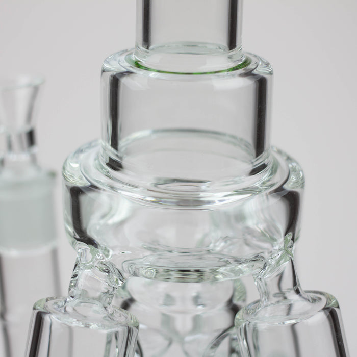 17" H2O Three Honeycomb silnders glass water recycle bong [H2O-25] Bongs Canadian Distributor