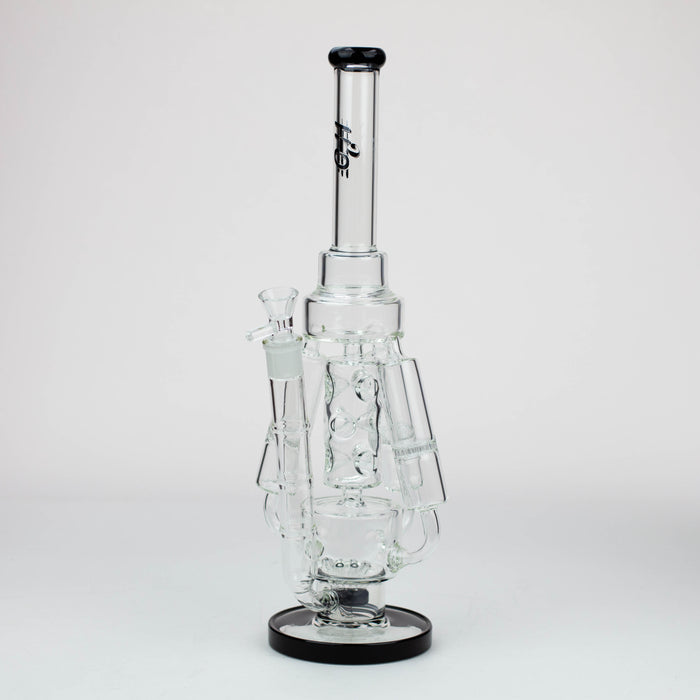 17" H2O Three Honeycomb silnders glass water recycle bong [H2O-25] Bongs Canadian Distributor Black