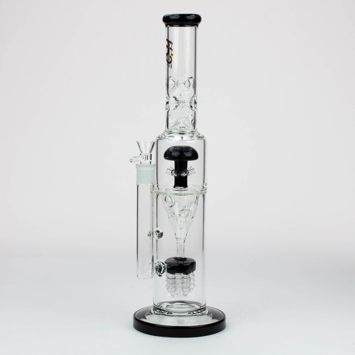 17" H2O Funnel glass water bong [H2O-26] Bongs Canadian Distributor Black