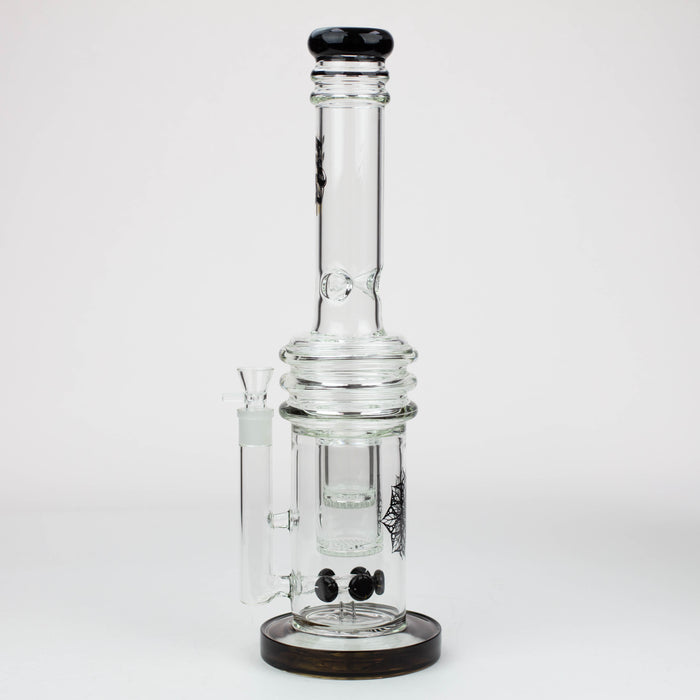 17" H2O glass water bong with double layer honeycomb [H2O-28]