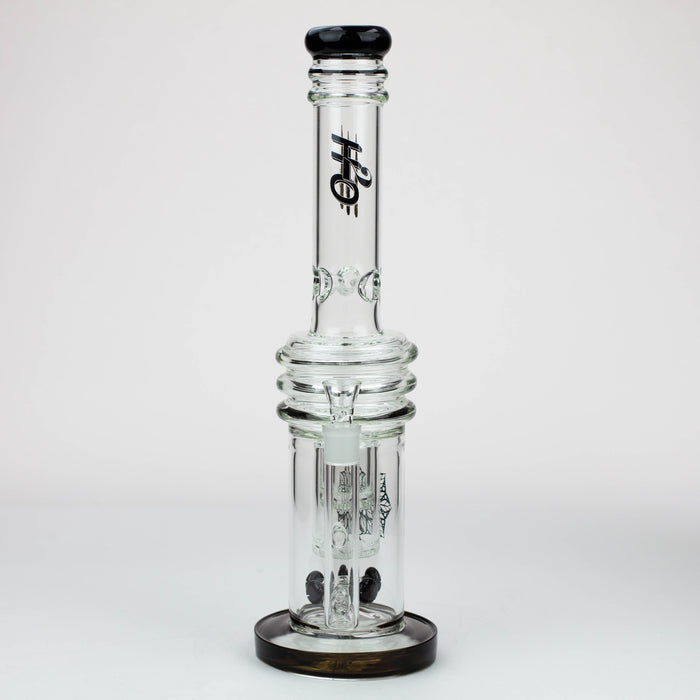 17" H2O glass water bong with double layer honeycomb [H2O-28]