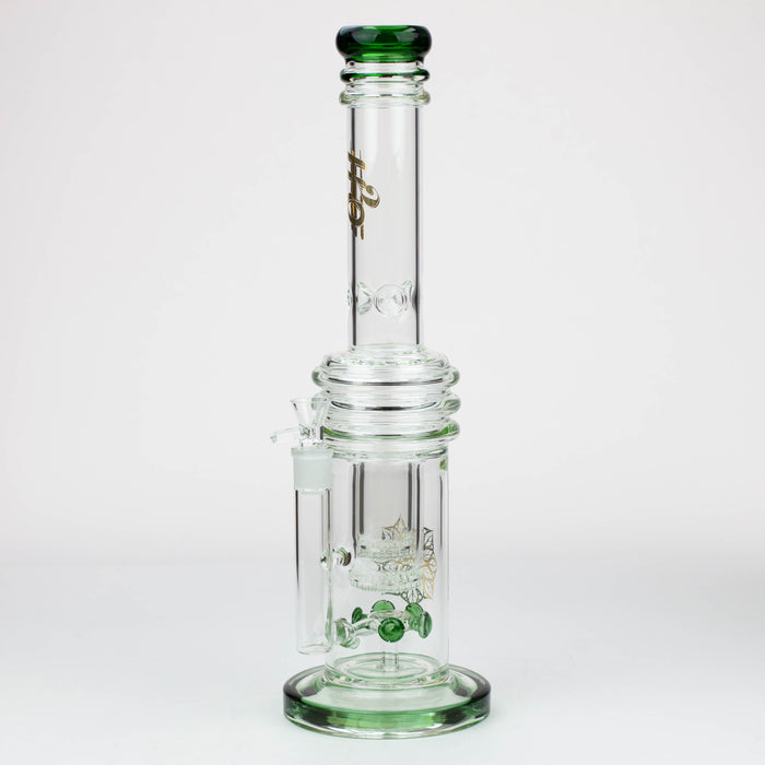 17" H2O glass water bong with double layer honeycomb [H2O-28]