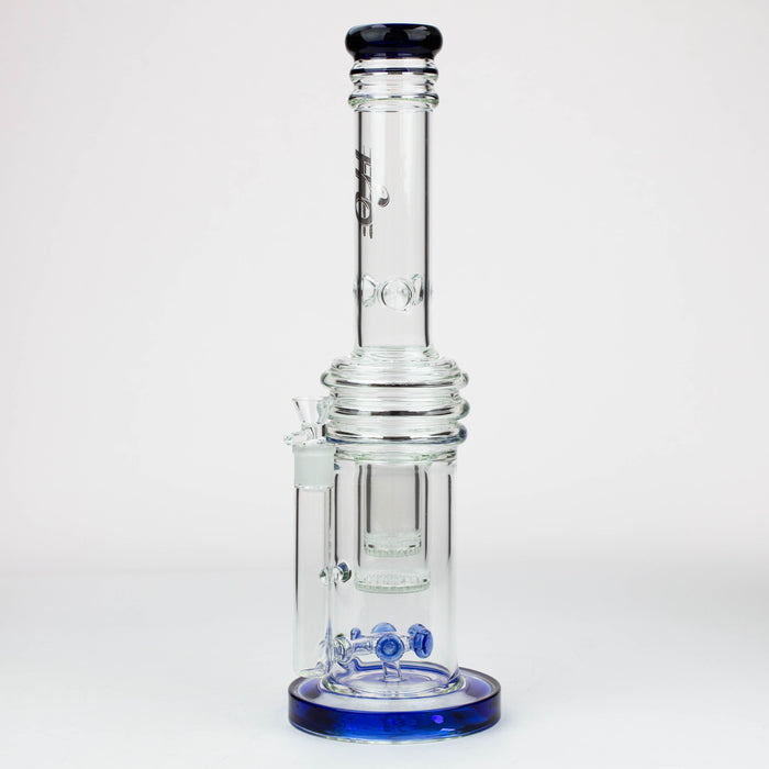 17" H2O glass water bong with double layer honeycomb [H2O-28]