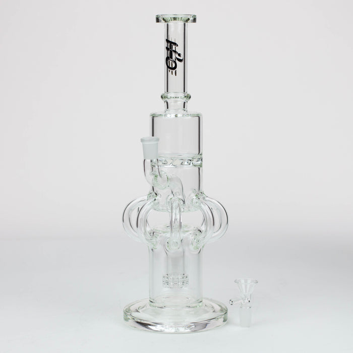 15" H2O Glass water recycle bong [H2O-32] Glass Bong Canadian Distributor