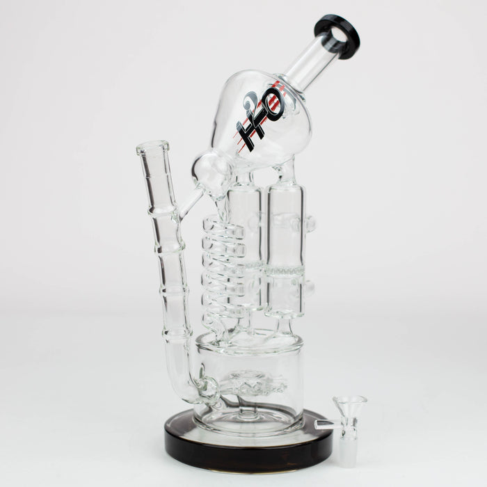 12" H2O Coil Glass water recycle bong [H2O-18] Glass Bong Canadian Distributor