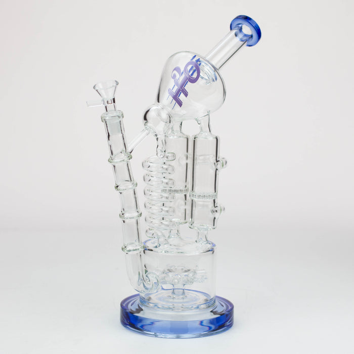 12" H2O Coil Glass water recycle bong [H2O-18] Glass Bong Canadian Distributor Violet