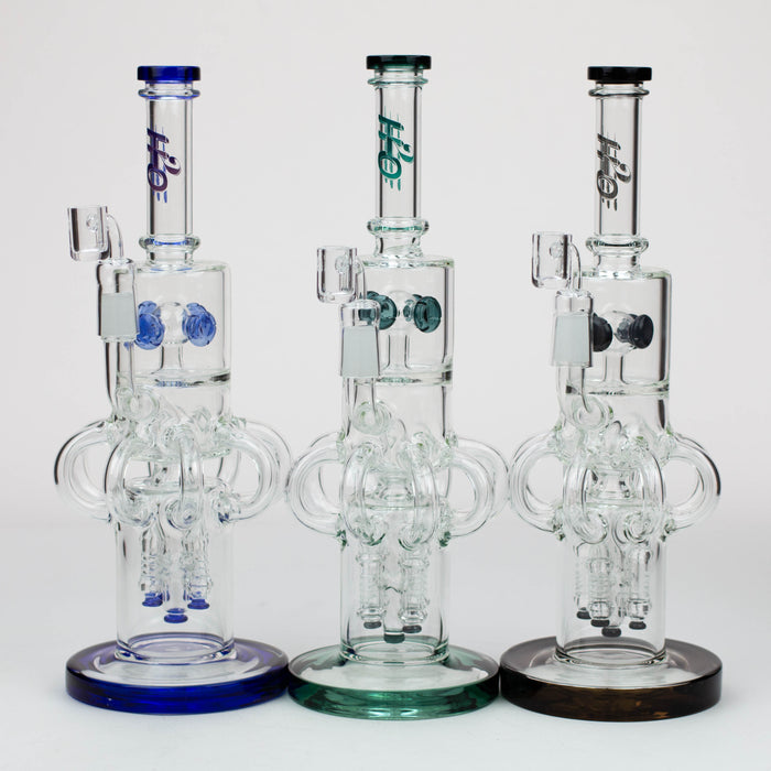15" H2O Glass water recycle bong [H2O-20] Glass Bong Canadian Distributor